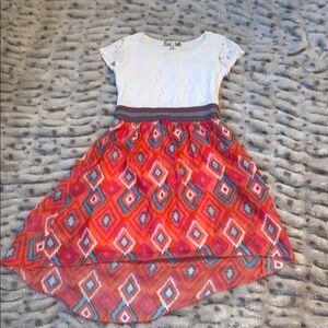 Speechless White and Red Fit and Flare Casual Dress